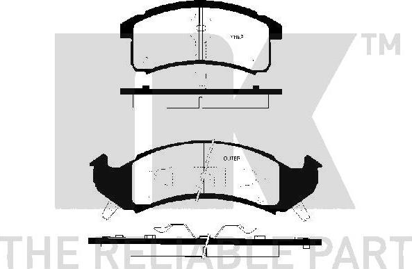 NK 229213 - Гальмівні колодки, дискові гальма autozip.com.ua