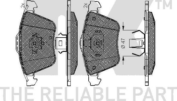 NK 224829 - Гальмівні колодки, дискові гальма autozip.com.ua