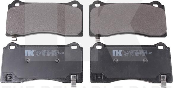 NK 2266004 - Гальмівні колодки, дискові гальма autozip.com.ua