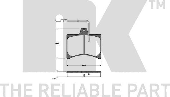 NK 221910 - Гальмівні колодки, дискові гальма autozip.com.ua