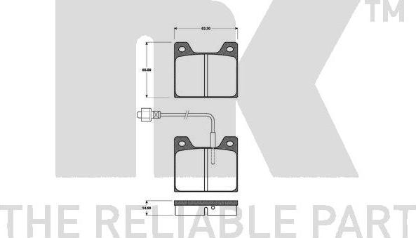 NK 221808 - Гальмівні колодки, дискові гальма autozip.com.ua