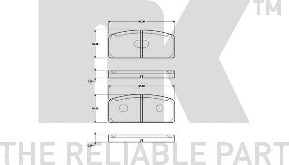 NK 223903 - Гальмівні колодки, дискові гальма autozip.com.ua