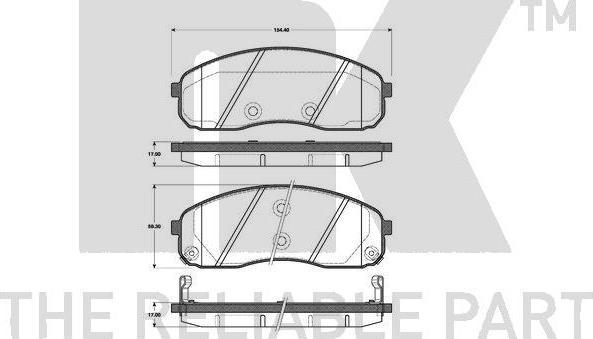 NK 223522 - Гальмівні колодки, дискові гальма autozip.com.ua