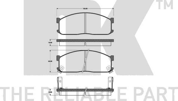 NK 223214 - Гальмівні колодки, дискові гальма autozip.com.ua