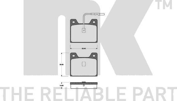 NK 223705 - Гальмівні колодки, дискові гальма autozip.com.ua