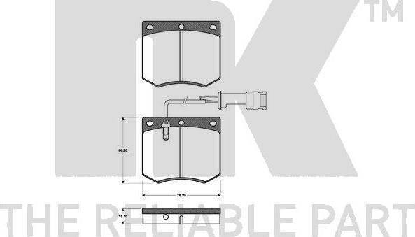 NK 222509 - Гальмівні колодки, дискові гальма autozip.com.ua