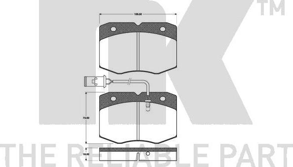 NK 222349 - Гальмівні колодки, дискові гальма autozip.com.ua