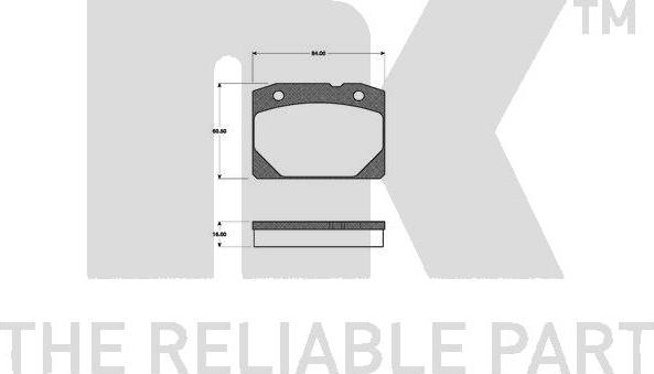 NK 222307 - Гальмівні колодки, дискові гальма autozip.com.ua