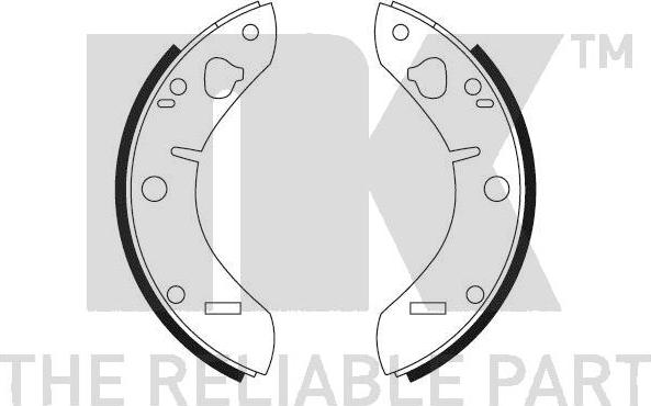 NK 2799011 - Комплект гальм, барабанний механізм autozip.com.ua