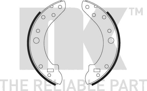 NK 2740093 - Комплект гальм, барабанний механізм autozip.com.ua