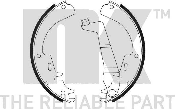 NK 2736225 - Комплект гальм, барабанний механізм autozip.com.ua