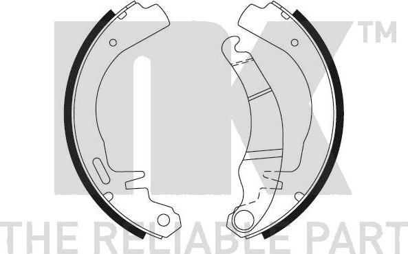 NK 2736223 - Комплект гальм, барабанний механізм autozip.com.ua