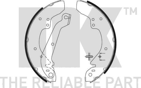 NK 2725358 - Комплект гальм, барабанний механізм autozip.com.ua