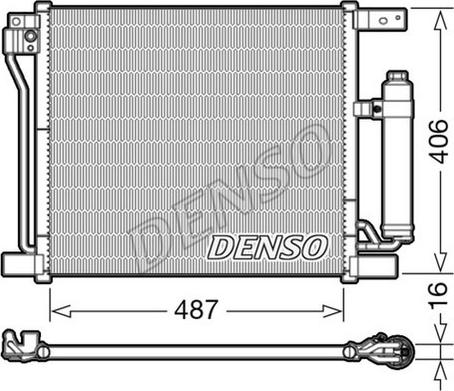 Denso DCN46021 - Конденсатор, кондиціонер autozip.com.ua