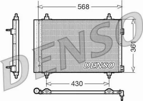 Denso DCN07008 - Конденсатор, кондиціонер autozip.com.ua