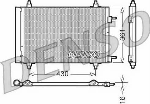 Denso DCN07019 - Конденсатор, кондиціонер autozip.com.ua