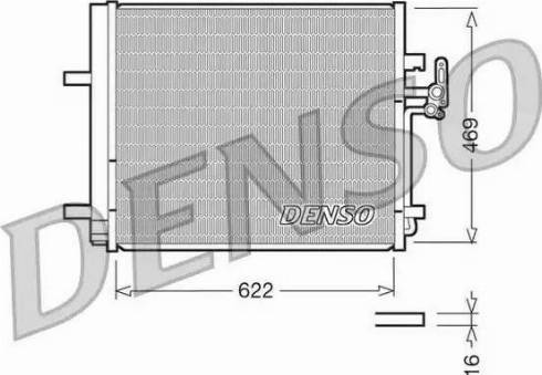 Denso DCN10016 - Конденсатор, кондиціонер autozip.com.ua