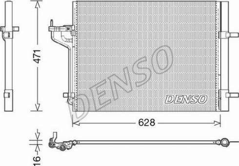 Denso DCN10029 - Конденсатор, кондиціонер autozip.com.ua
