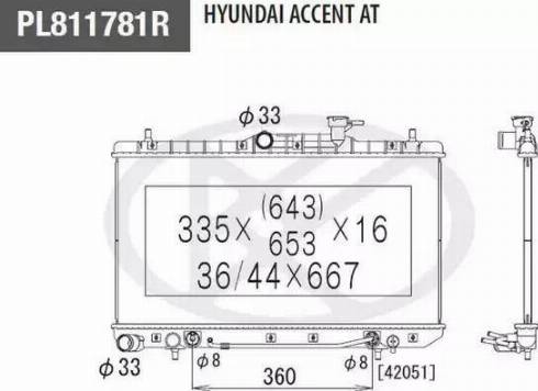 NPS H156I46 - Радіатор, охолодження двигуна autozip.com.ua