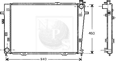 NPS H156I25 - Радіатор, охолодження двигуна autozip.com.ua