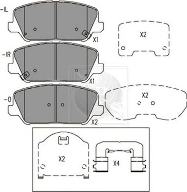 Hyundai K58101H2A00 - Гальмівні колодки, дискові гальма autozip.com.ua