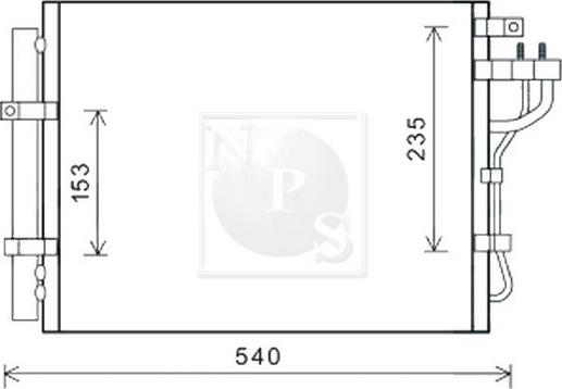 NPS K526A07 - Конденсатор, кондиціонер autozip.com.ua