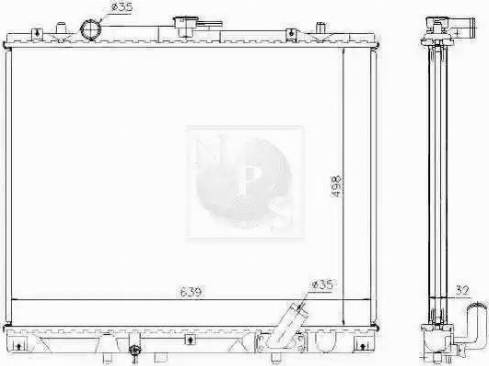 NPS M156I34 - Радіатор, охолодження двигуна autozip.com.ua