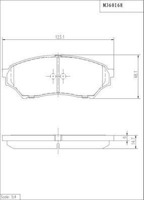 NPS M360I68 - Гальмівні колодки, дискові гальма autozip.com.ua