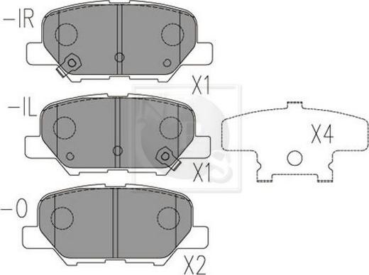 NPS M361A21 - Гальмівні колодки, дискові гальма autozip.com.ua