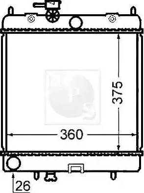 NPS N156N52 - Радіатор, охолодження двигуна autozip.com.ua