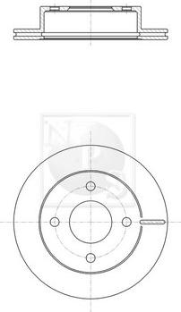 NPS N330N59 - Гальмівний диск autozip.com.ua
