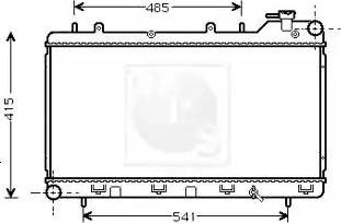 NPS S156U11 - Радіатор, охолодження двигуна autozip.com.ua