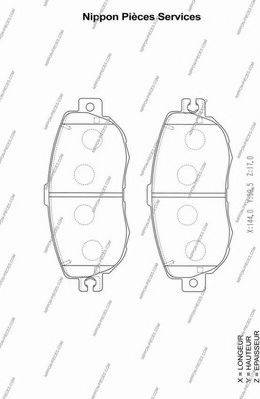 NPS T360A91 - Гальмівні колодки, дискові гальма autozip.com.ua