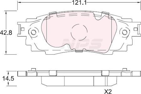 NPS T360A136 - Гальмівні колодки, дискові гальма autozip.com.ua