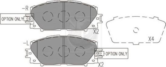 NPS T360A129 - Гальмівні колодки, дискові гальма autozip.com.ua