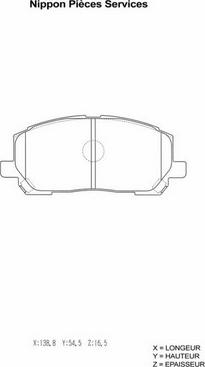 NPS T360A23 - Гальмівні колодки, дискові гальма autozip.com.ua