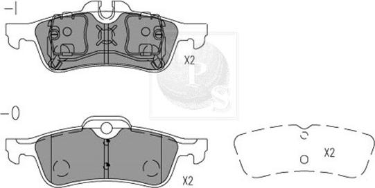 NPS T361A30 - Гальмівні колодки, дискові гальма autozip.com.ua