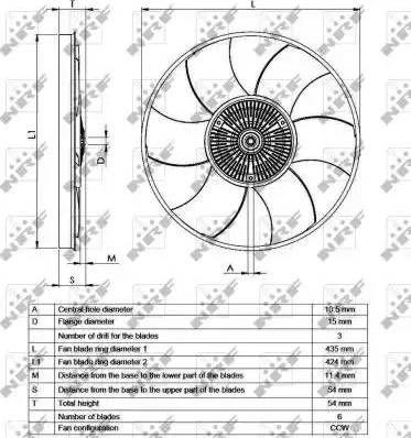 NRF 49539 - Зчеплення, вентилятор радіатора autozip.com.ua