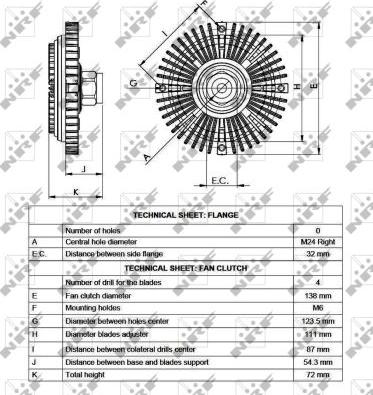 NRF 49521 - Зчеплення, вентилятор радіатора autozip.com.ua