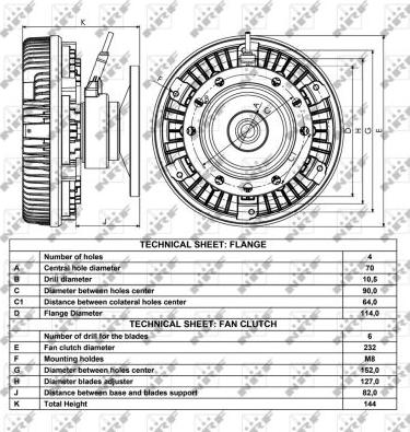 NRF 49005 - Зчеплення, вентилятор радіатора autozip.com.ua