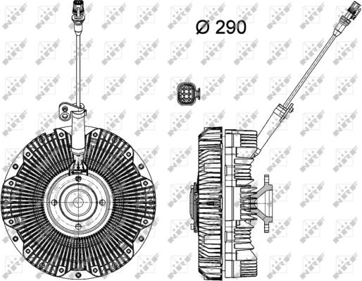 NRF 49168 - Зчеплення, вентилятор радіатора autozip.com.ua