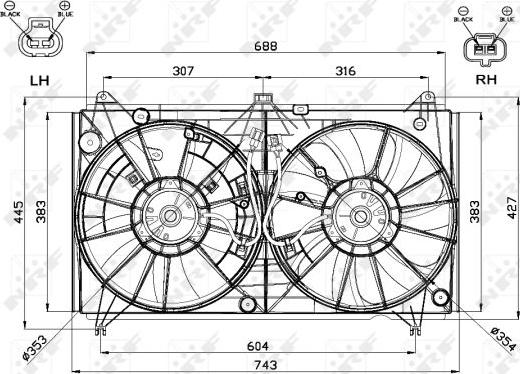 NRF 47567 - Вентилятор, охолодження двигуна autozip.com.ua
