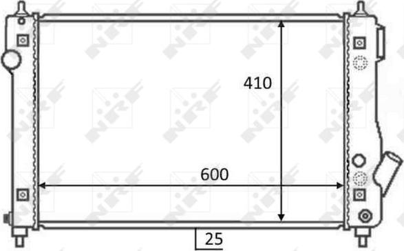 NRF 59054 - Радіатор, охолодження двигуна autozip.com.ua