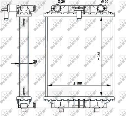 NRF 59183 - Радіатор, охолодження двигуна autozip.com.ua