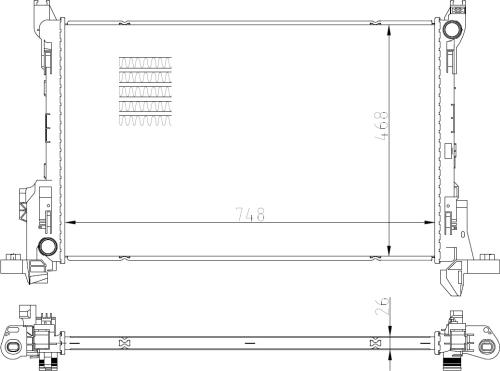 NRF 59295 - Радіатор Fiat Talento Nissan NV300 Opel Vivaro B Renault Trafic III 1.6D 05.14- AC autozip.com.ua