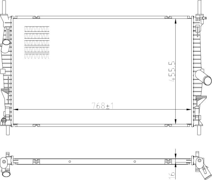 NRF 59293 - Радіатор, охолодження двигуна autozip.com.ua