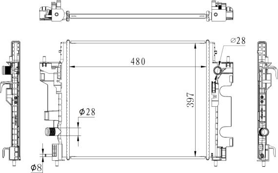 NRF 59274 - Радіатор, охолодження двигуна autozip.com.ua