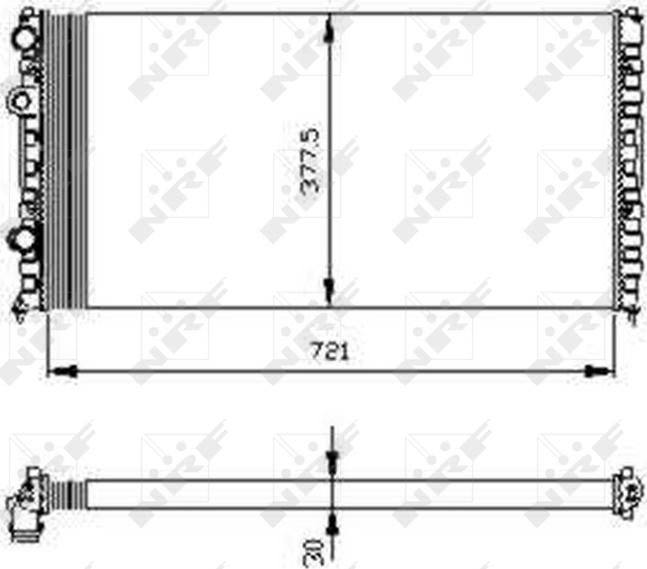 NRF 54696 - Радіатор, охолодження двигуна autozip.com.ua