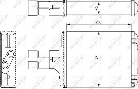 NRF 54242 - Теплообмінник, опалення салону autozip.com.ua