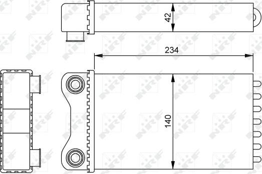 NRF 54252 - Радіатор пічки Audi A4 01- autozip.com.ua